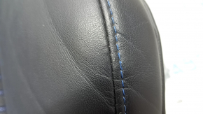 Toyota Rav4 19-25 driver's seat back upholstery, combined leather and fabric, black, heated, blue stitching, scratches