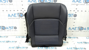 Toyota Rav4 19-25 passenger seat upholstery, combined leather and fabric, black, heated, blue stitching, scratched, needs cleaning
