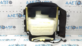 Toyota Rav4 19-25 passenger seat upholstery, combined leather and fabric, black, heated, blue stitching, scratched, needs cleaning