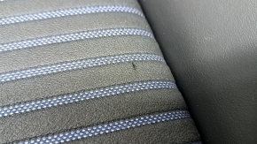 Toyota Rav4 19-25 passenger seat upholstery, combined leather and fabric, black, heated, blue stitching, scratched, needs cleaning