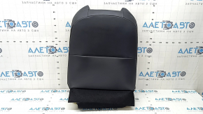 Toyota Rav4 19-25 passenger seat back upholstery, combined leather and fabric, black, heated, blue stitching, scratches, needs cleaning