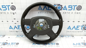 Audi Q5 8R 13-17 leather steering wheel, truffel beige, no buttons, 4 spokes, scratches