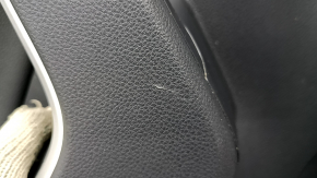 Door trim panel, rear left, Toyota Rav4 19-24, black leather, blue stitching, armrest and insert, black leather, gray molding, with overlays, scratches