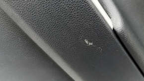 Door trim panel, rear right, Toyota Rav4 19-24, black leather, blue stitching, armrest and insert, black leather, gray molding, with overlays, scratches, bump, dent