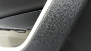 Door trim panel, front left, Toyota Rav4 19-24, black leather, blue stitching, armrest and insert, black leather, gray molding, with overlays, scratches