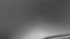 Door trim panel, front left, Toyota Rav4 19-24, black leather, blue stitching, armrest and insert, black leather, gray molding, with overlays, scratches