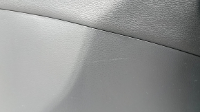 Door trim panel, front right, Toyota Rav4 19-24, black leather, blue stitching, armrest and insert, black leather, gray molding, with overlays, scratches