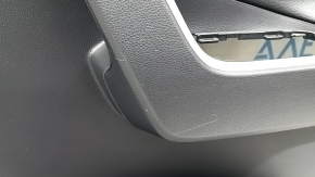 Door trim panel, front right, Toyota Rav4 19-24, black leather, blue stitching, armrest and insert, black leather, gray molding, with overlays, scratches