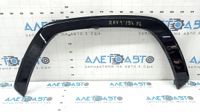Front left fender arch trim for Toyota Rav4 19-25, gloss black, scratches, broken mount