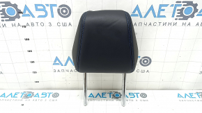 Front right headrest Toyota Rav4 19-24 black leather, blue stitching, dented