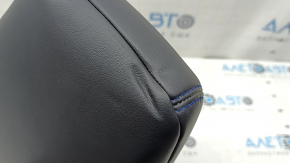 Front right headrest Toyota Rav4 19-24 black leather, blue stitching, dented