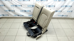 Left rear seat backrest for Audi Q5 8R 09-17, beige leather, with armrest, seat belt and frame, dents