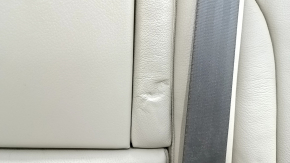 Left rear seat backrest for Audi Q5 8R 09-17, beige leather, with armrest, seat belt and frame, dents