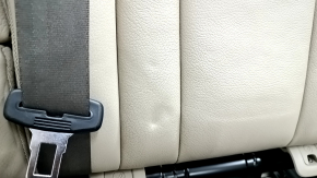 Left rear seat backrest for Audi Q5 8R 09-17, beige leather, with armrest, seat belt and frame, dents