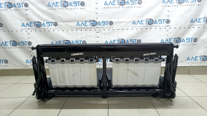 Rear seat backrest, 3rd row, VW Tiguan 18-21, black leather, perforated, with frame, dent, scratches on plastic