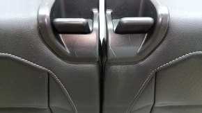 Rear seat backrest, 3rd row, VW Tiguan 18-21, black leather, perforated, with frame, dent, scratches on plastic