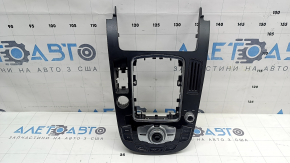 Audi Q5 8R 09-17 center console control with coin compartment, scratches, coating peeling off the knob