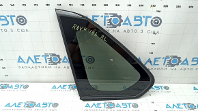 Rear left window with blind glass for Toyota Rav4 19-25, tinted, with chrome molding