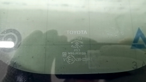 Rear left window with blind glass for Toyota Rav4 19-25, tinted, with chrome molding