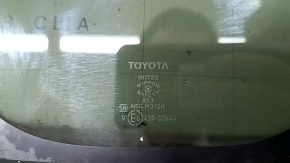 Rear right window with blind glass for Toyota Rav4 19-25 tinted, with chrome molding