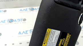 Left visor for Toyota Rav4 19-25, black, illuminated, no hook, scratches, dented