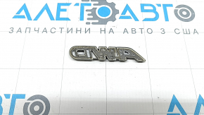 Emblem with the inscription "AWD" on the rear right door of a Toyota Rav4 19-22, glossy black