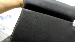 Rear seat cushion, 2nd row, left, VW Tiguan 18-21, black leather, perforated, dry-cleanable, dents