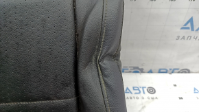 Rear seat cushion, 2nd row, right, VW Tiguan 18-21, black leather, perforated, wrinkled