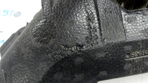The upper front bumper absorber of a Toyota Rav4 19-24 is broken and missing fragments.