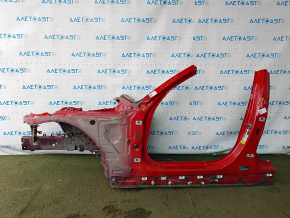 Front left quarter of BMW 3 G20 19-26 sawed off, with central pillar, red, butt