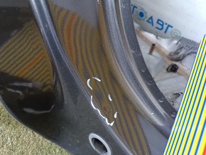 Quarter wing rear right Ford Edge 15-24 sawed off, with central pillar, graphite, butts