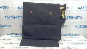 Right rear row backrest trim Toyota Rav4 19-25 combined leather + fabric black, XSE, Hybrid, blue stitching