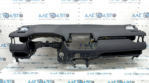 Front dashboard with AIRBAG Toyota Rav4 19-25 black, blue stitching