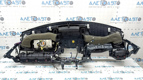 Front dashboard with AIRBAG Toyota Rav4 19-25 black, blue stitching