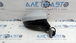 Right side mirror VW Tiguan 18-19 6+2 pins, BSM, turn signal, heated, white LB9Z, worn