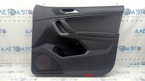 Door trim, front right card, VW Tiguan 18-20, black, leather armrest, leather insert, with tweeter, scratches