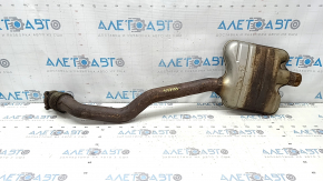Exhaust line middle section of Audi Q5 8R 11-17 2.0T, hybrid, rusty, torn mesh, broken stud