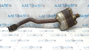 Exhaust line middle section of Audi Q5 8R 11-17 2.0T, hybrid, rusty, torn mesh, broken stud