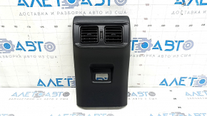Center console trim with air vent deflector for Toyota Rav4 19-25 for USB, black, scratches