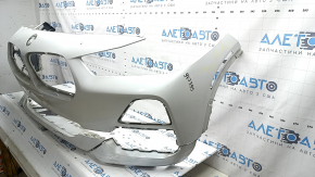 Front bare bumper BMW X2 F39 18-23 white, without headlight washers, worn, non-factory holes