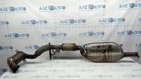 VW Tiguan 18-24 awd exhaust pipe with catalytic converters and bracket, mesh torn