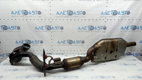 VW Tiguan 18-24 awd exhaust pipe with catalytic converters and bracket, mesh torn