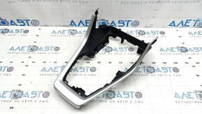 Toyota Rav4 19-25 front center console trim, black without wireless charging, gray insert, scratches