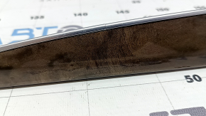 Right dashboard trim for Audi Q5 8R 13-17, walnut wood, glossy, quattro, cracked chrome