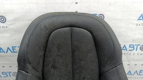 BMW X2 F39 18-23 driver's seat back upholstery, black leather Sensatec, Sport, heated, dry cleanable