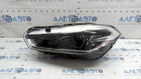 Front left headlight complete BMW X2 F39 18-23 LED adaptive with mount, for polishing