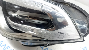 Front left headlight complete BMW X2 F39 18-23 LED adaptive with mount, for polishing