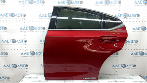 Complete rear left door for Lexus ES300H 19-26 keyless, red 3R1, with curtain, with brown and beige card, with Mark Levinson speaker, bumper
