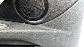 Door trim, front left card, BMW X2 F39 18-23, Sensatec leather, black, armrest, black leather, molding in dark wood with chrome opening handle, with backlighting and speaker grilles, dry-cleanable, scratches