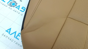 Rear seat cushion (2nd row) Lexus ES300h 20-22 light brown leather with brown, perforation, dented, scratches
